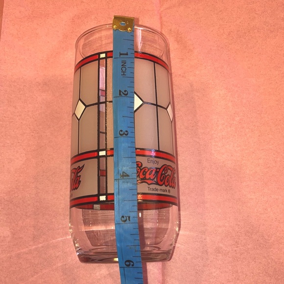 Vintage Coca Cola Tiffany Style Stain Frosted glass 1950’s-1970’s - Picture 4 of 4